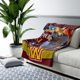 V3 - Fire&Ice - PSMGraphix Design - Sherpa Fleece Blanket SAMPLE
